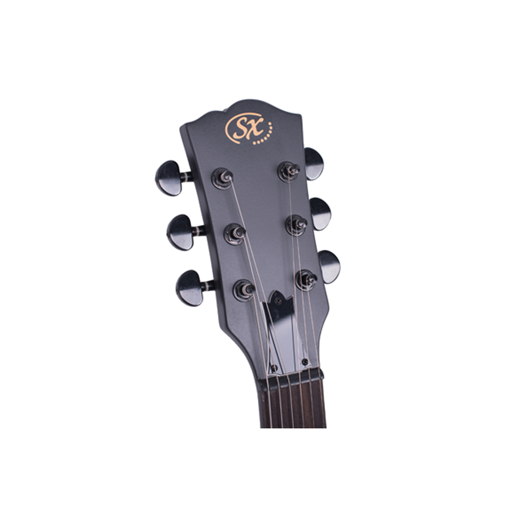 SX LEE3S LP Style Electric Guitar (Satin Black)