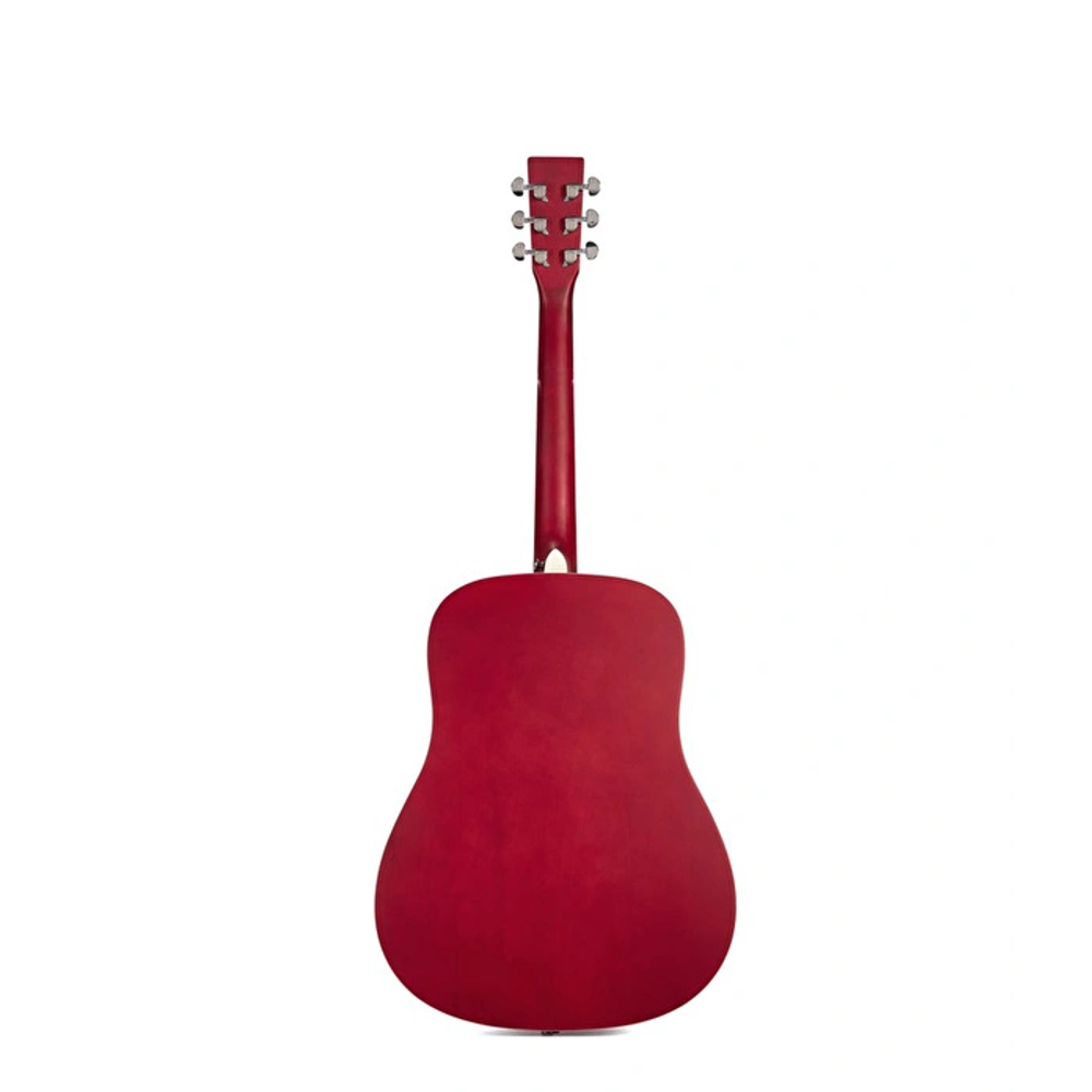 SX SD104RDS Dreadnought Acoustic Guitar (Red Sunburst)