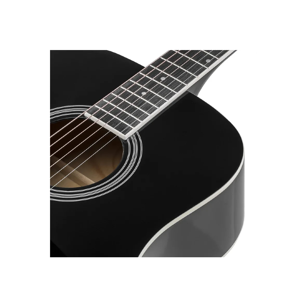 SX SO104GBK Auditorium Acoustic Guitar (Gloss Black)