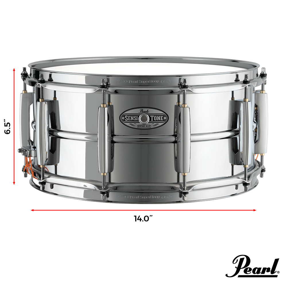 Pearl STH1465S Sensitone Heritage Alloy Steel 14X6.5 Snare Drum