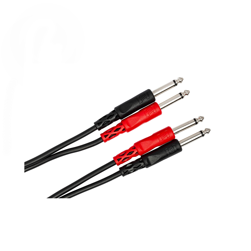 Hosa CPP-204 Dual 1/4 inch TS to Dual 1/4 inch TS Stereo Interconnect Cable (4m.)