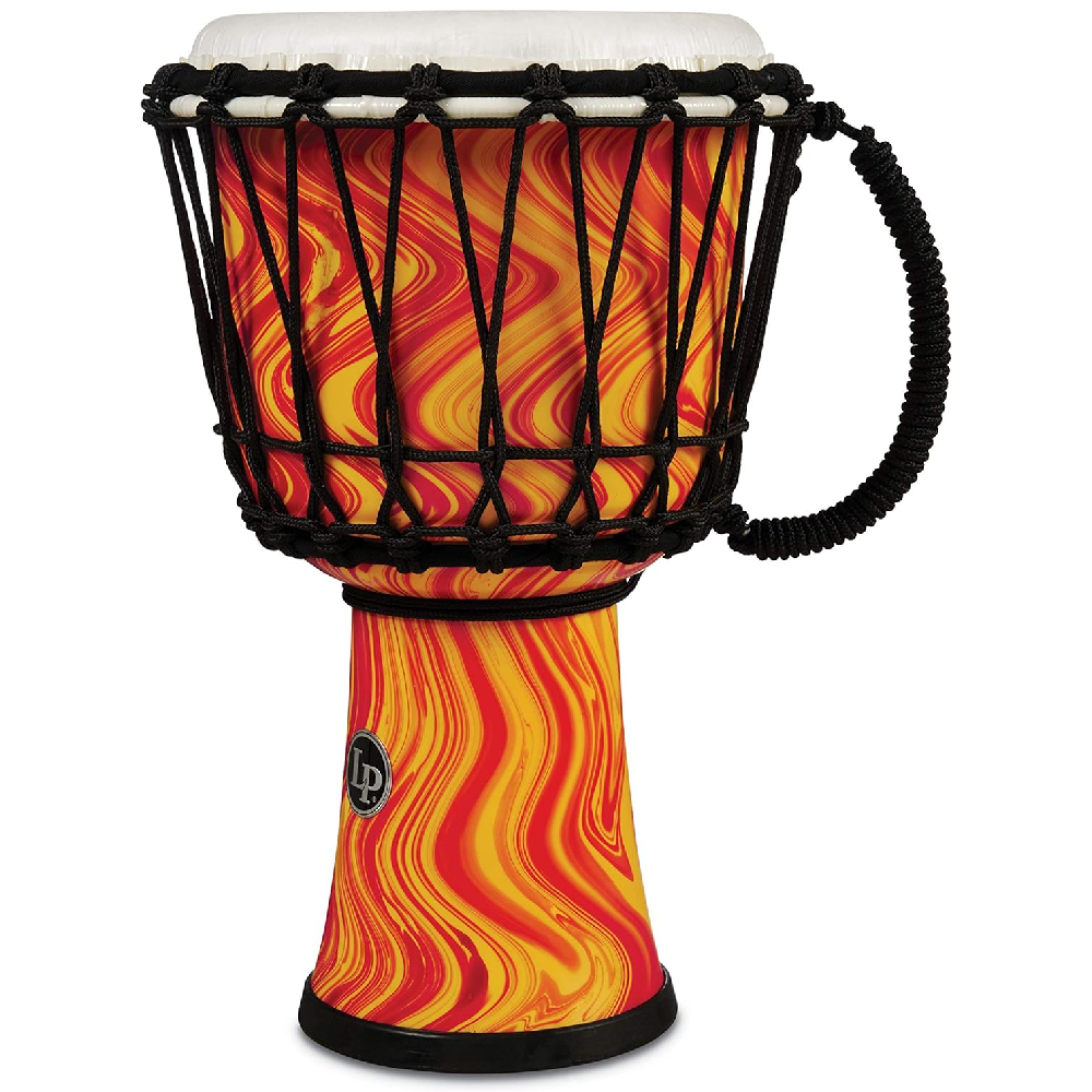 LP LP2010-OM LP World Collection 10-Inch Rope Tuned Circle Djembe With Perfect-Pitch Head (Orange Marble)