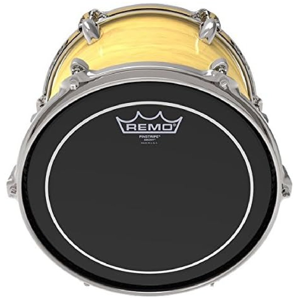Remo ES-0612-PS Ebony Pinstripe 12-inch Drum Head