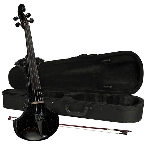 Cremona SV-180BKE Premier Student Electric Violin (Sparkling Black)