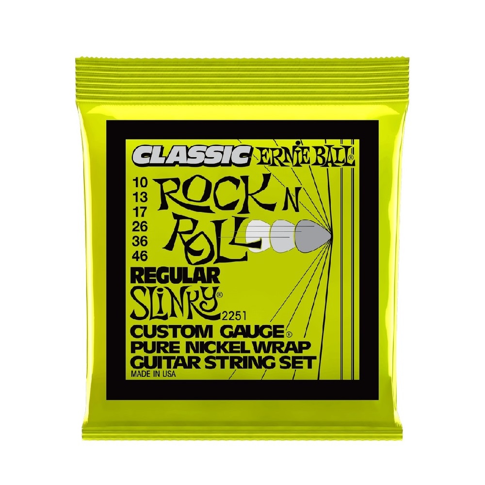 Ernie Ball 2251 Classic Rock N Roll Regular Slinky Guitar Strings (10-46)