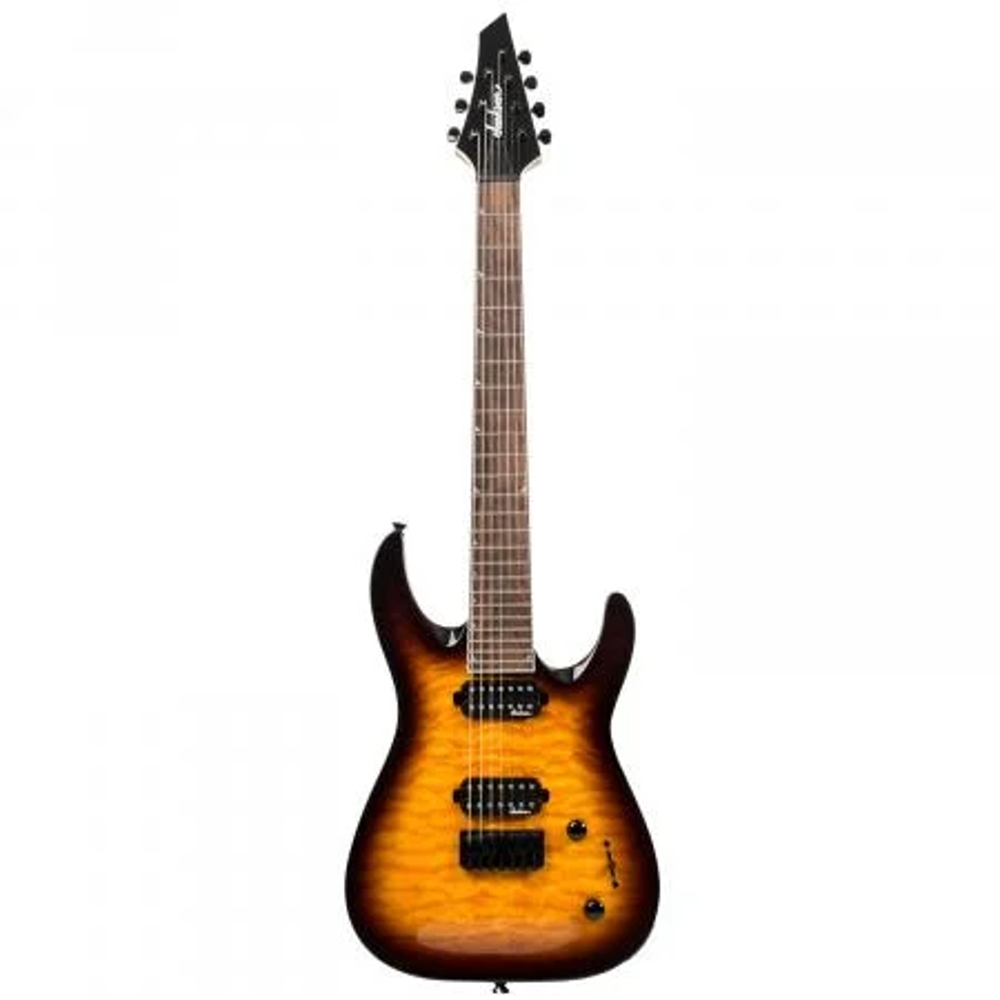 Jackson JS32-7 Dinky DKA QM 7-String Electric Guitar (Tobacco Sunburst)
