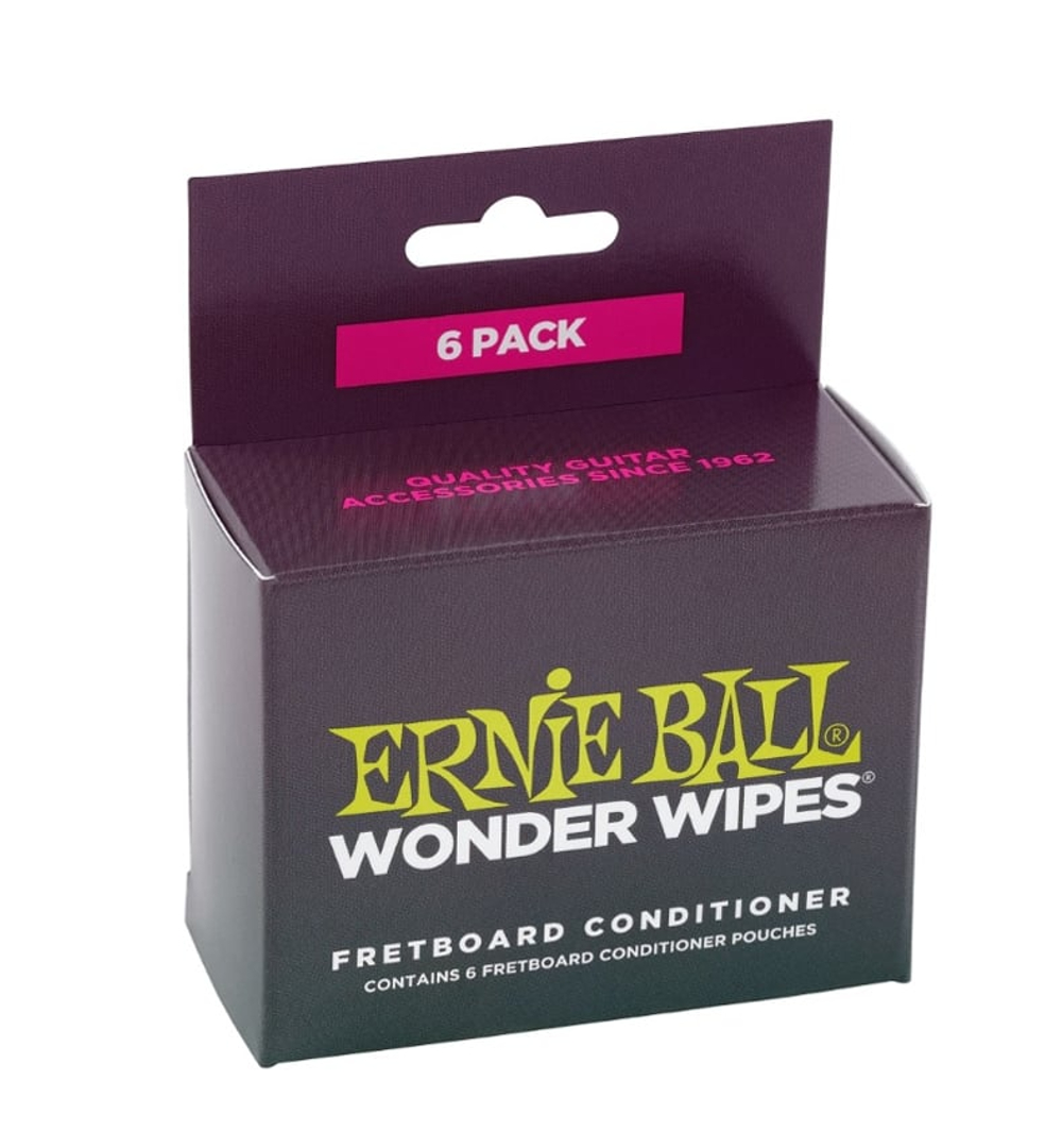Ernie Ball 4276 Wonder Wipes 6-Pack Fretboard Conditioner