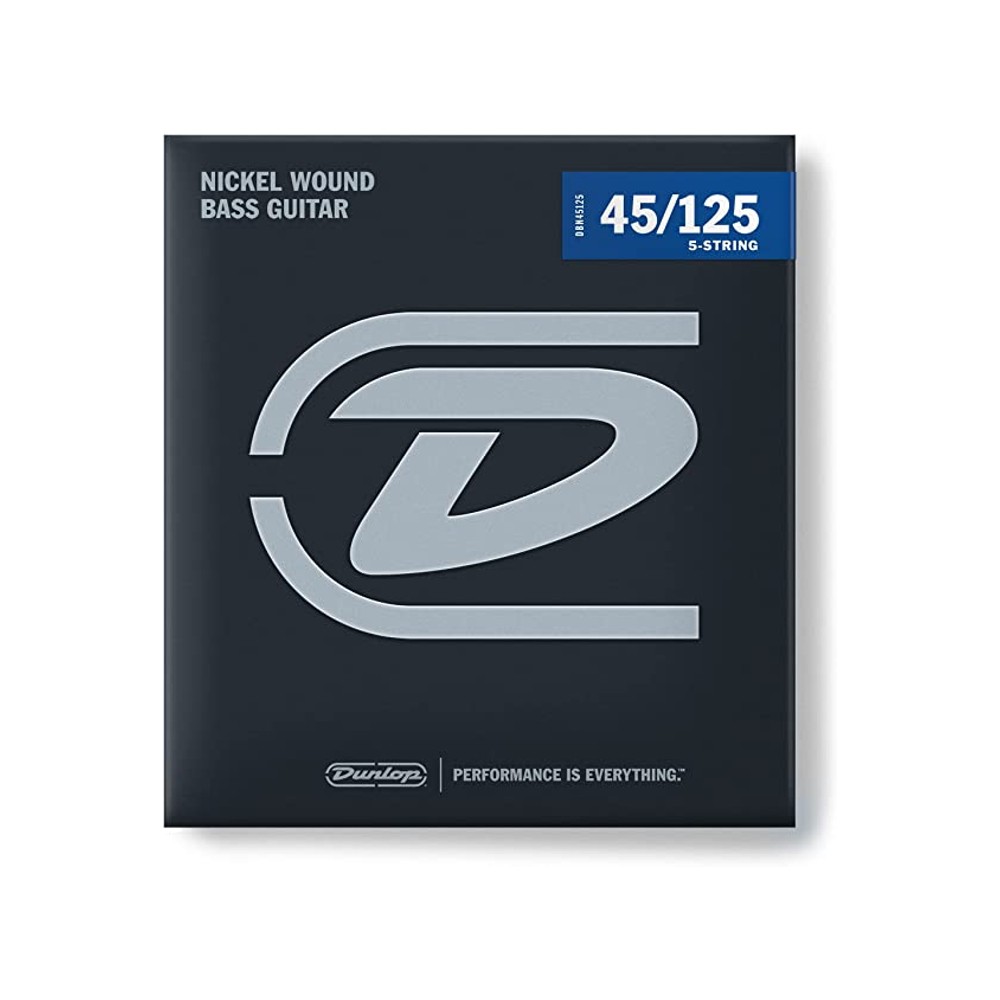 Dunlop DBN45125 Nickel Wound Steel Bass Guitar Strings - 5-String Set (.045-.125)