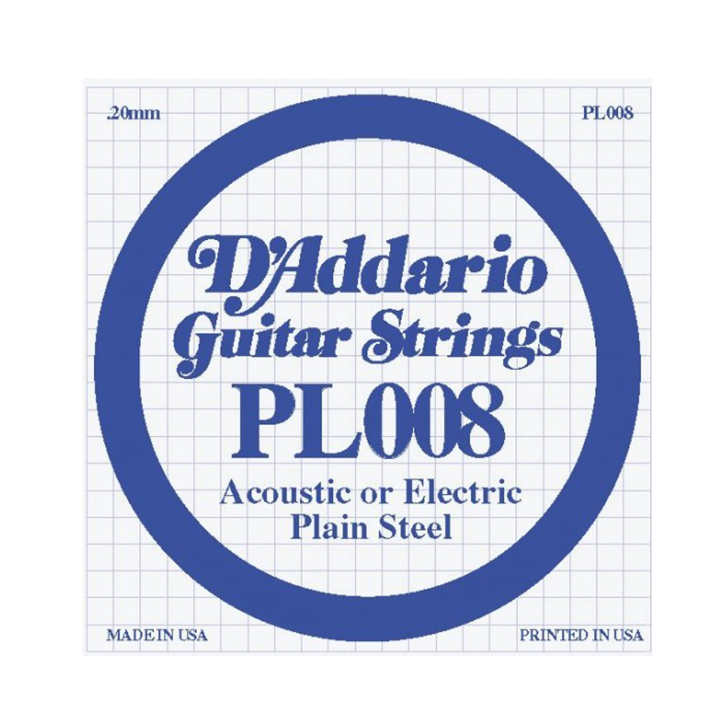 D'Addario PL.008 .008 Acoustic/Electric Guitar String