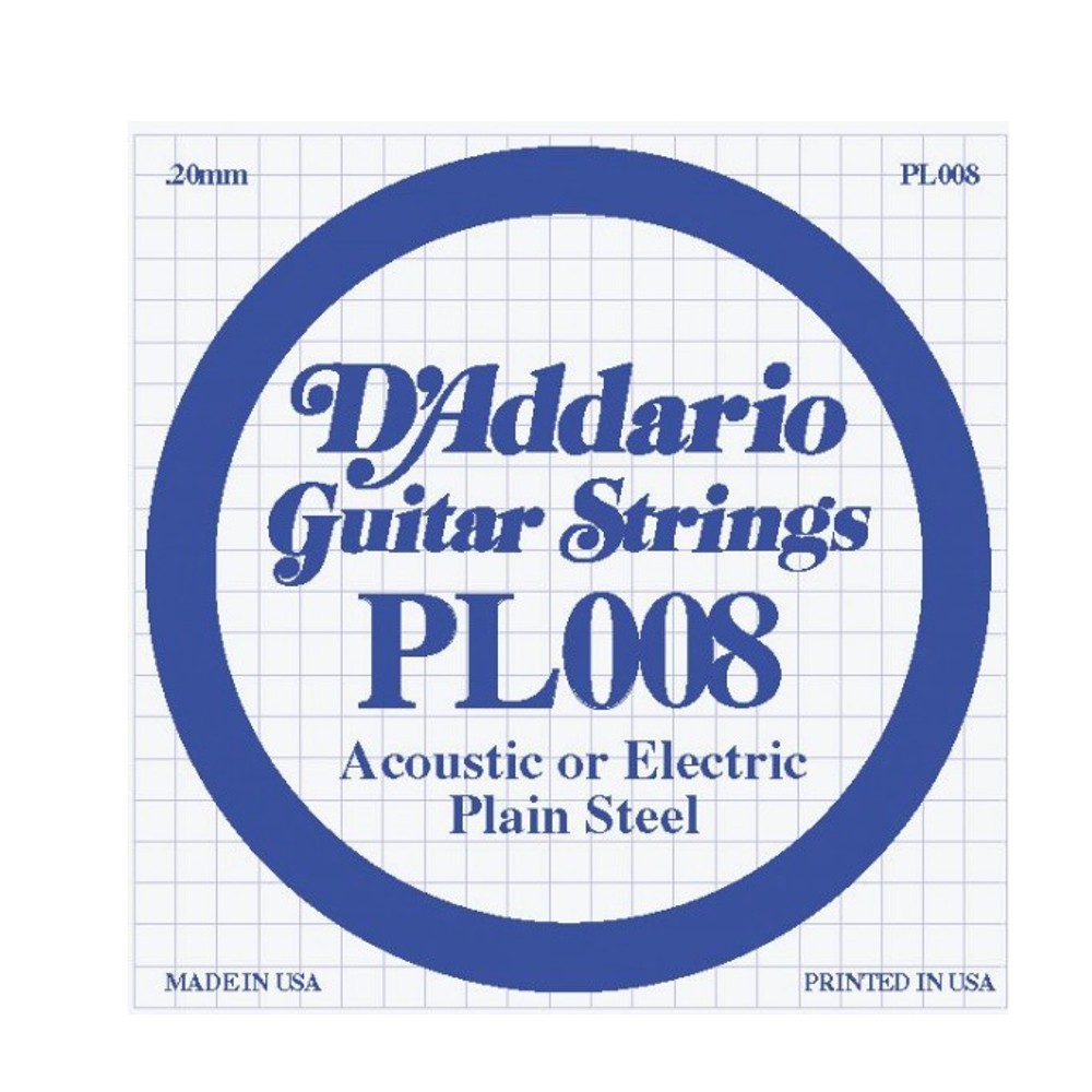 D'Addario PL.008 .008 Acoustic/Electric Guitar String