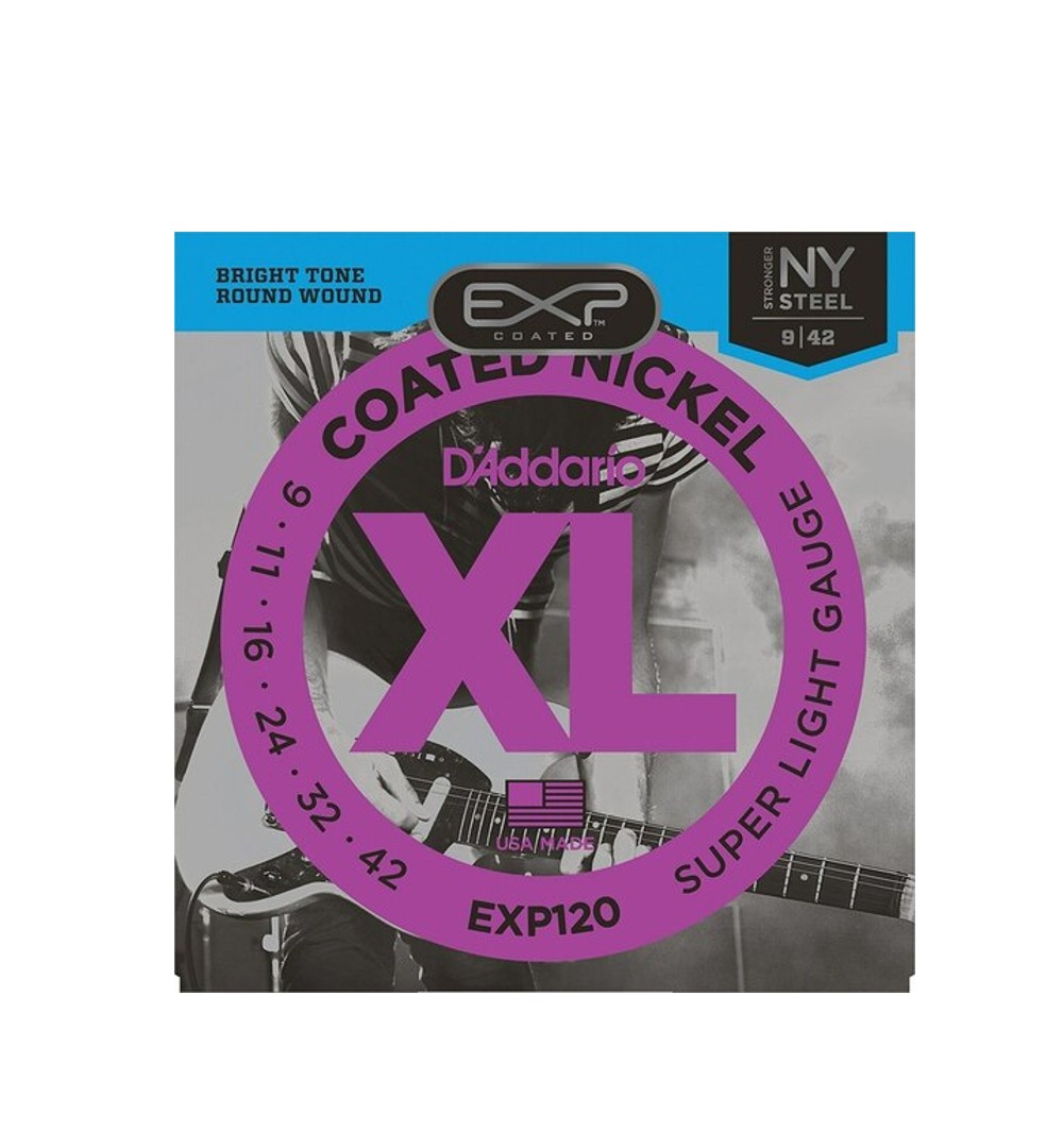 D'Addario EXP120 Coated Super Light- 9-42 Nickel Wound  