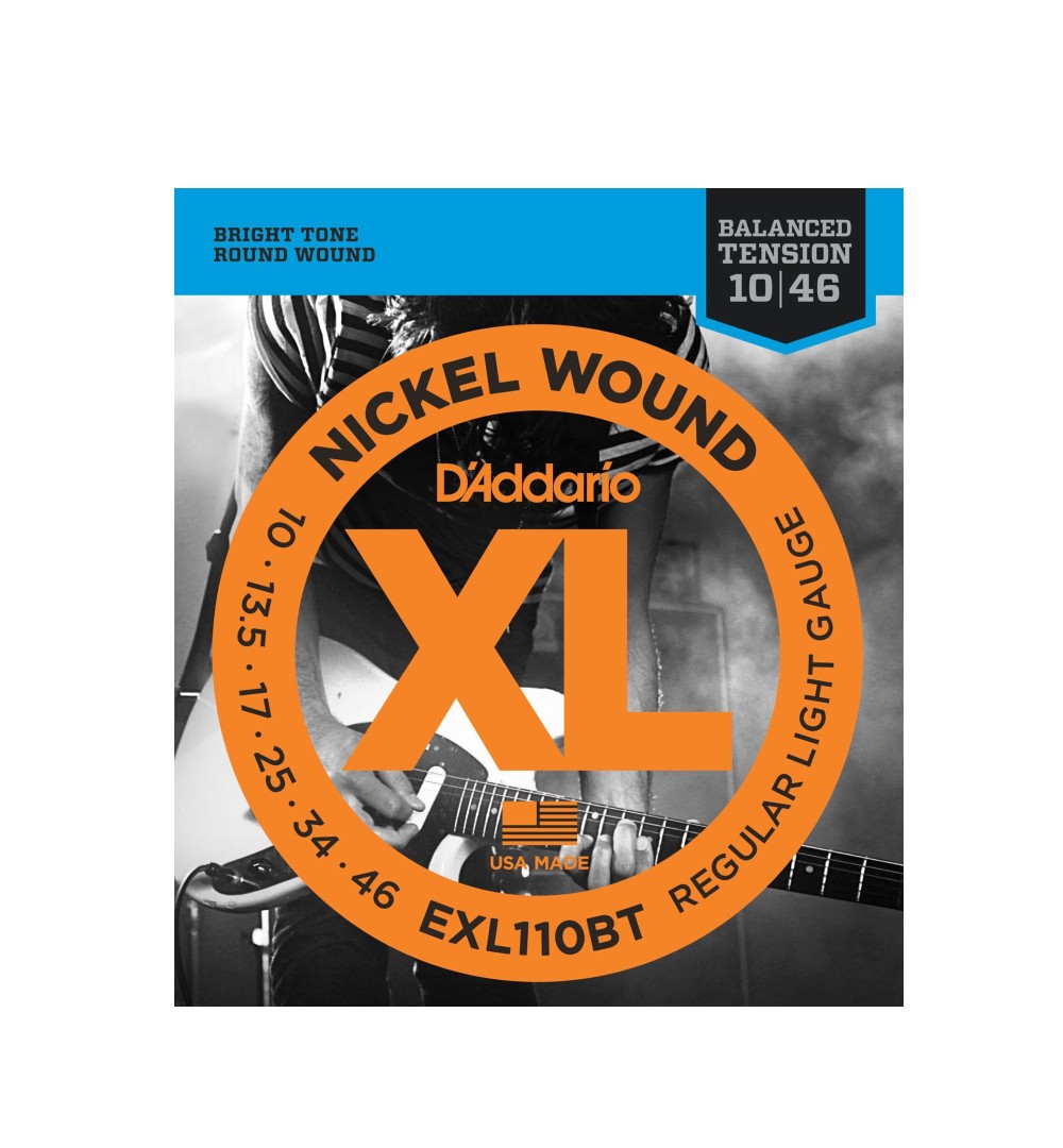 D'Addario EXL110BT XL Regular Light Gauge Electric Guitar Strings (10-46)