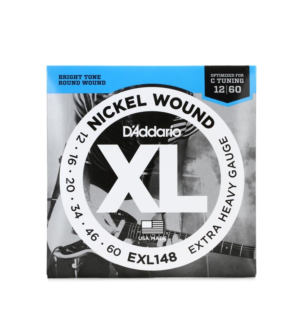 D'Addario EXL148 XL Extra Heavy Gauge Electric Guitar Strings (12-60)