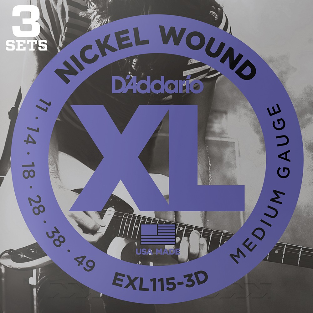 D'Addario EXL115-3D Nickel Wound Blues/Jazzrock