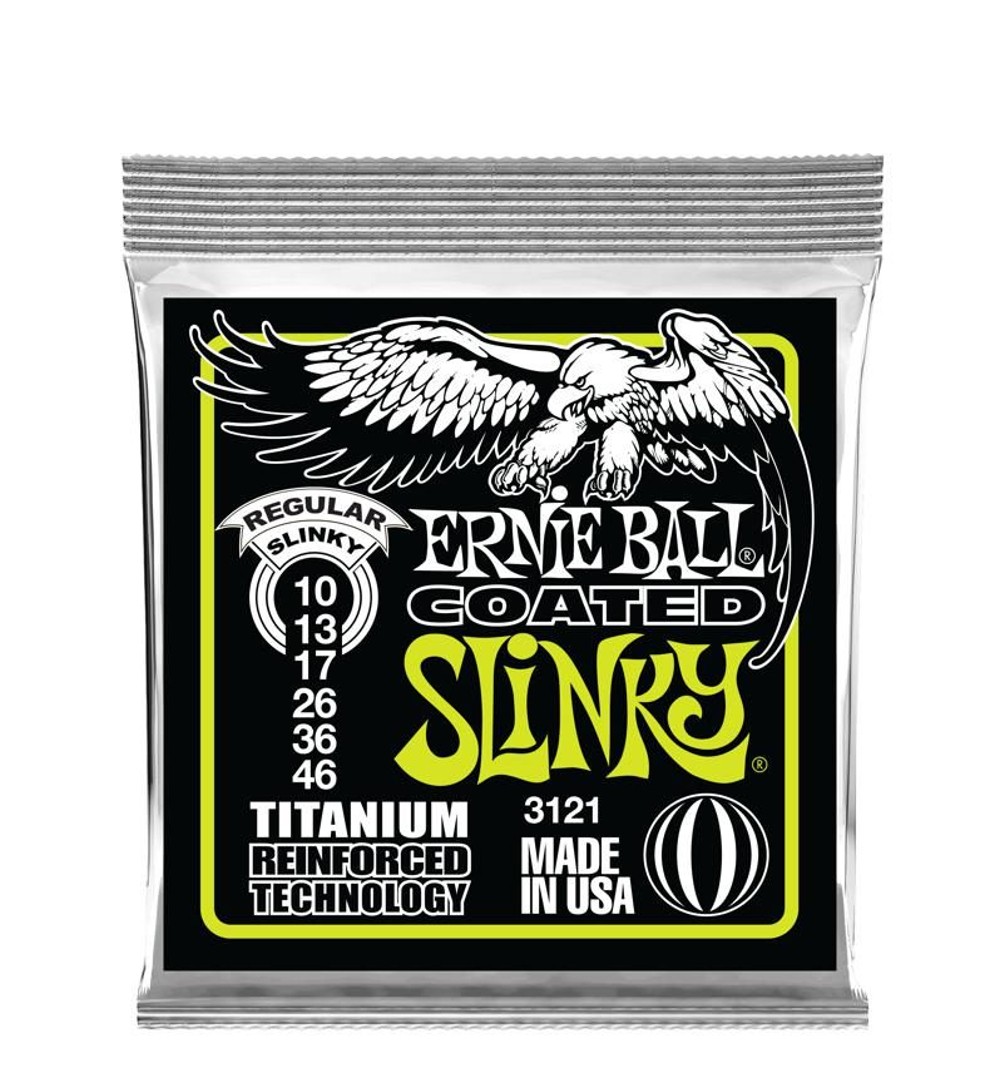 Ernie Ball 3121 Coated Slinky Electric Guitar Strings (10-46)