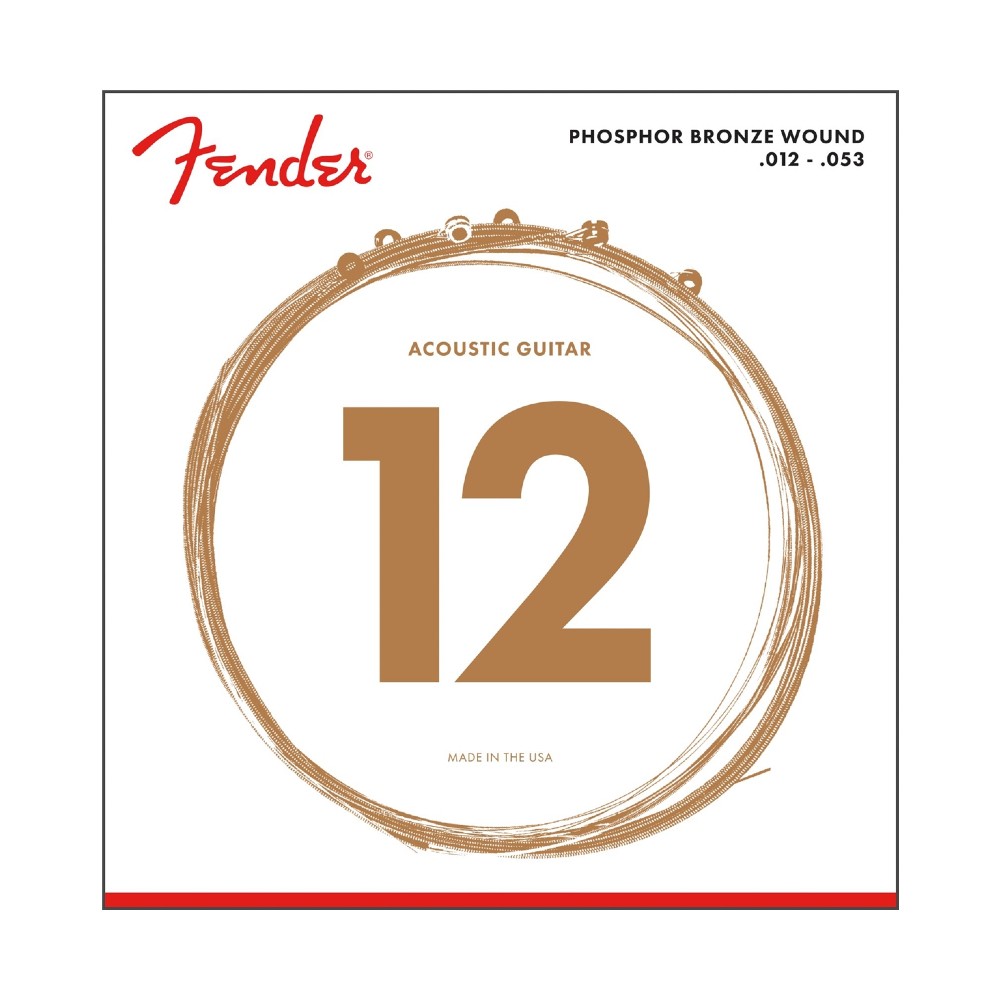 Fender 60L Light Phosphor Bronze Acoustic Guitar Strings - Ball End .012 - .053(730060403)