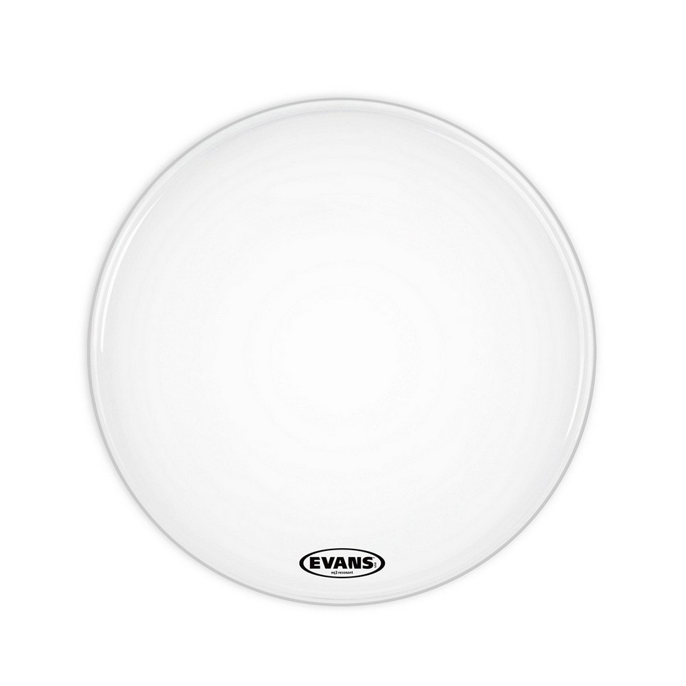 Evans EQ3 Resonant 22 inch Coated Bass Drum Head White (BD22RGCW-NP)