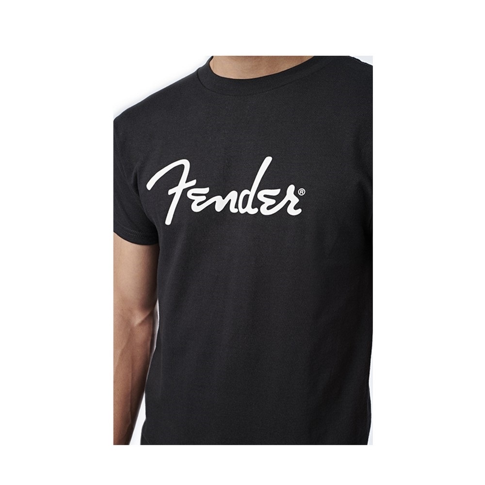 Fender Spaghetti Logo T-Shirt - Black - Small (9101000306)
