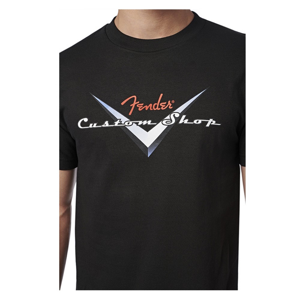 Fender Custom Shop Original Logo T-Shirt - Black - Men's Large (9101359506)