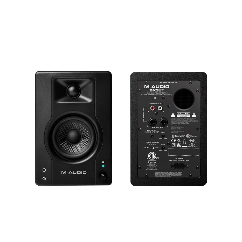 M-Audio BX3 BT 3.5 inch Black Kevlar 120-Watt Multimedia Bluetooth Reference Monitors (Pair)