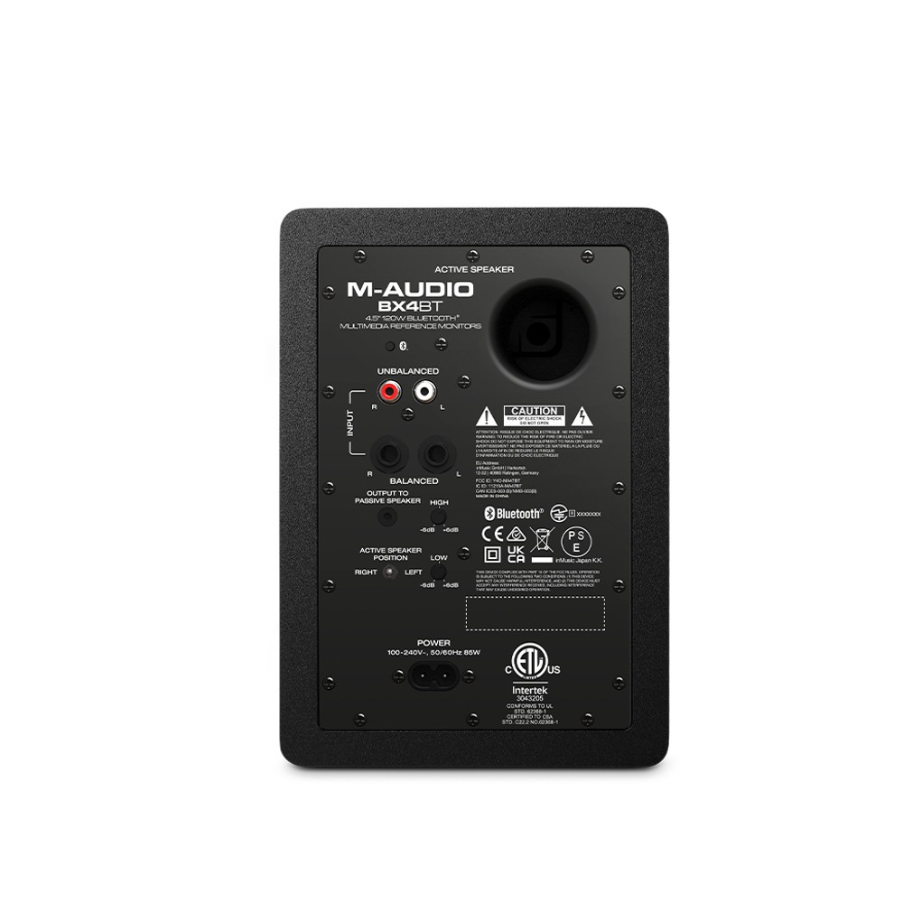 M-Audio BX4PAIR BT 4.5 inch Black Kevlar 120-Watt Multimedia Bluetooth Reference Monitors (Pair) 