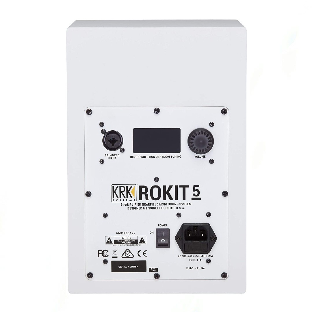 KRK ROKIT 5 G4 5 inch Powered Studio Monitor - White Noise Finish (Sold per piece)