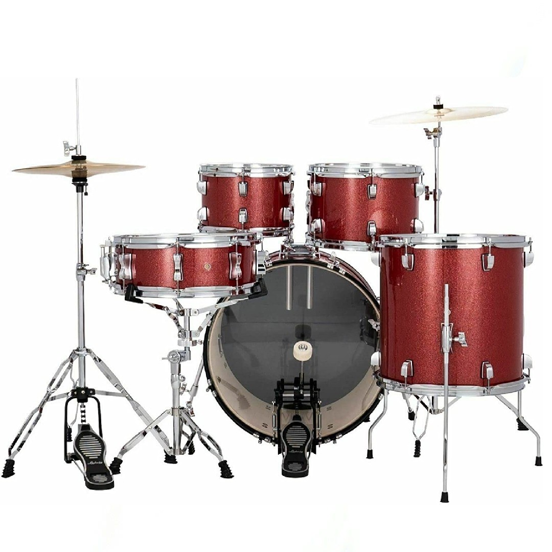 Ludwig Accent Drive 5-Piece Drum Set (Red Sparkle)