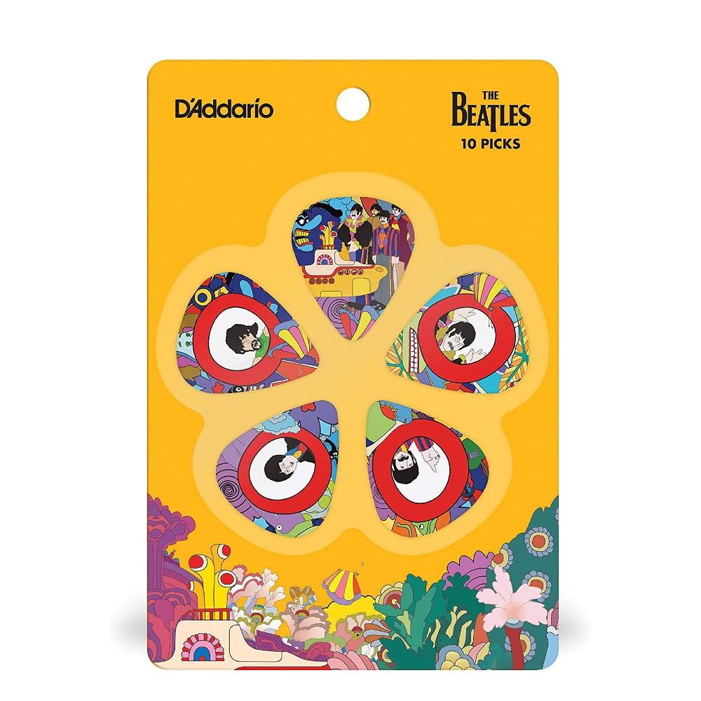 D'Addario Planet Waves 1CWH6-10B7 The Beatles Yellow Submarine 50th Anniversary Guitar Picks (Heavy)