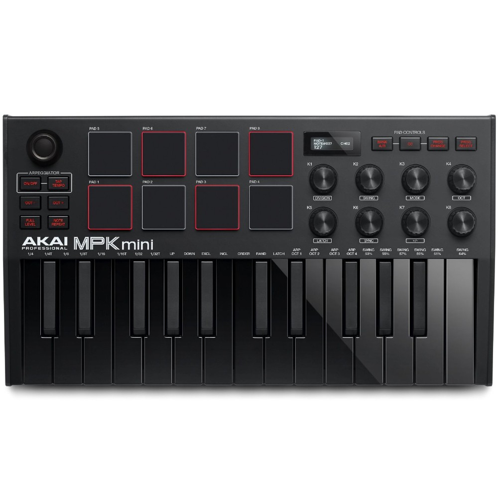 Akai Professional MPK Mini MK3 USB MIDI Compact Keyboard and Pad Controller (Black)