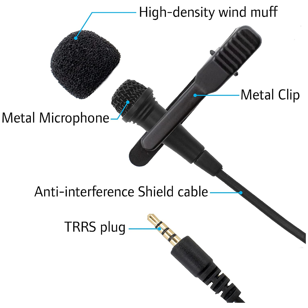 CAROL MDM-865(TS) Lavalier Lapel Omnidirectional Condenser Microphone