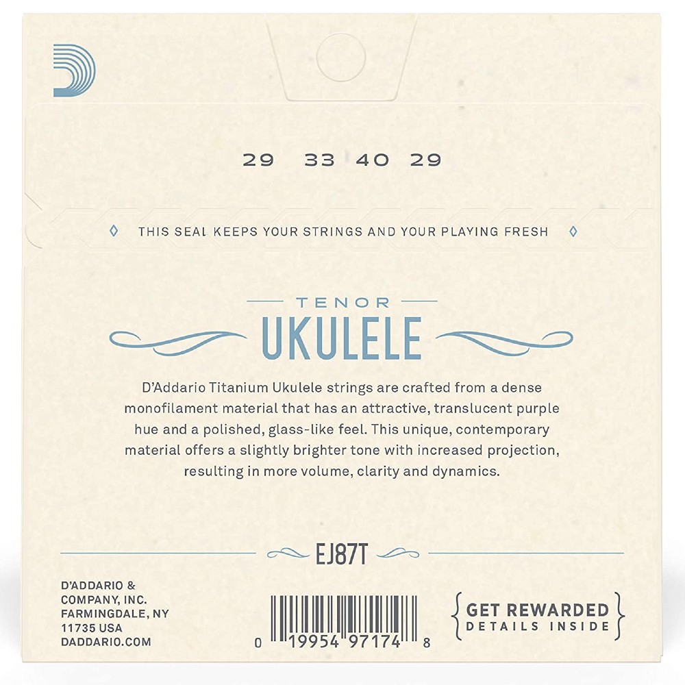 D'Addario EJ87T Titanium Ukulele Strings