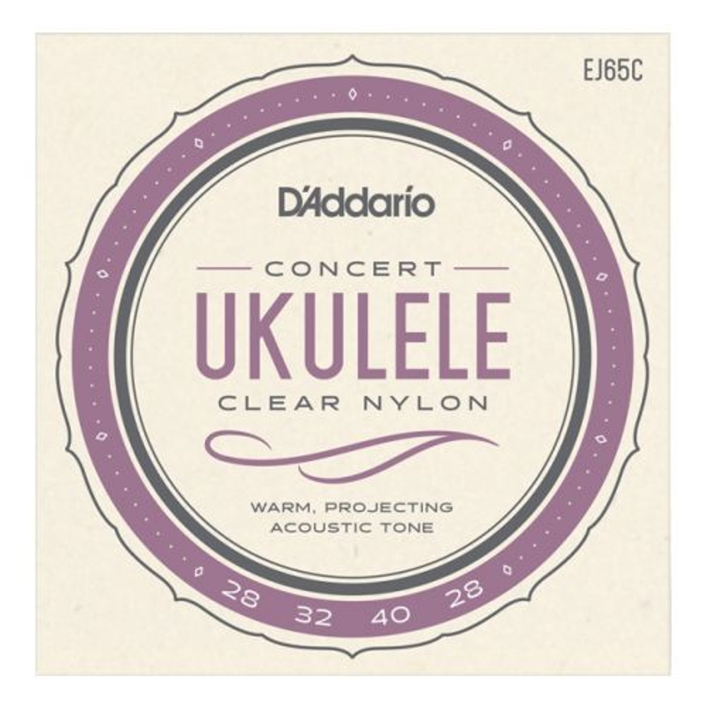 D'Addario EJ65C Concert Ukulele Clear Nylon Strings