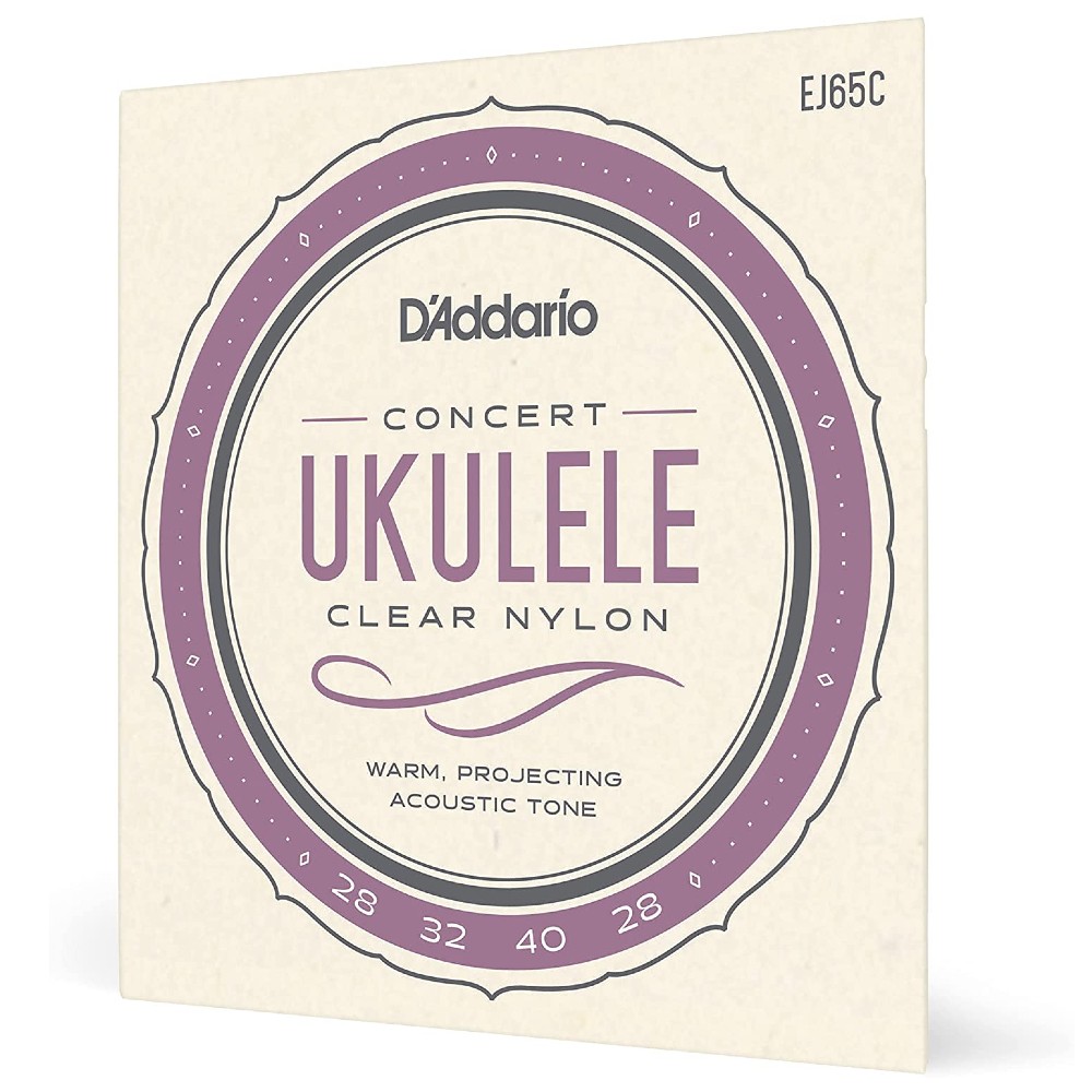 D'Addario EJ65C Concert Ukulele Clear Nylon Strings