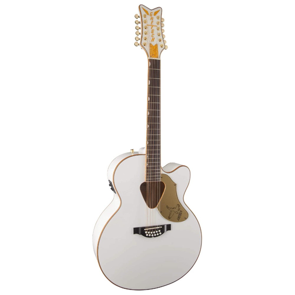 Gretsch G5022CWFE Rancher Falcon Jumbo Cutaway Acoustic-Electric Guitar (White)
