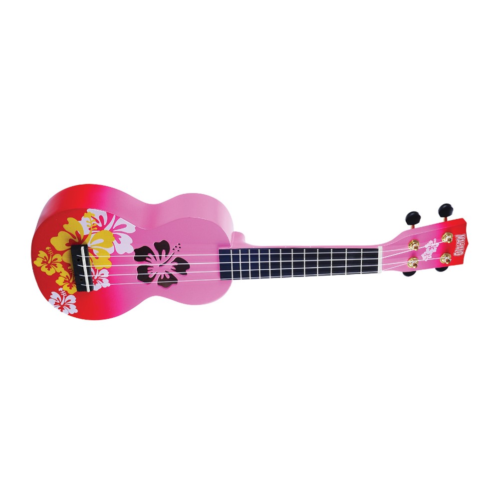Mahalo MD1HBRDB Soprano Ukelele HIBISCUS Red Burst
