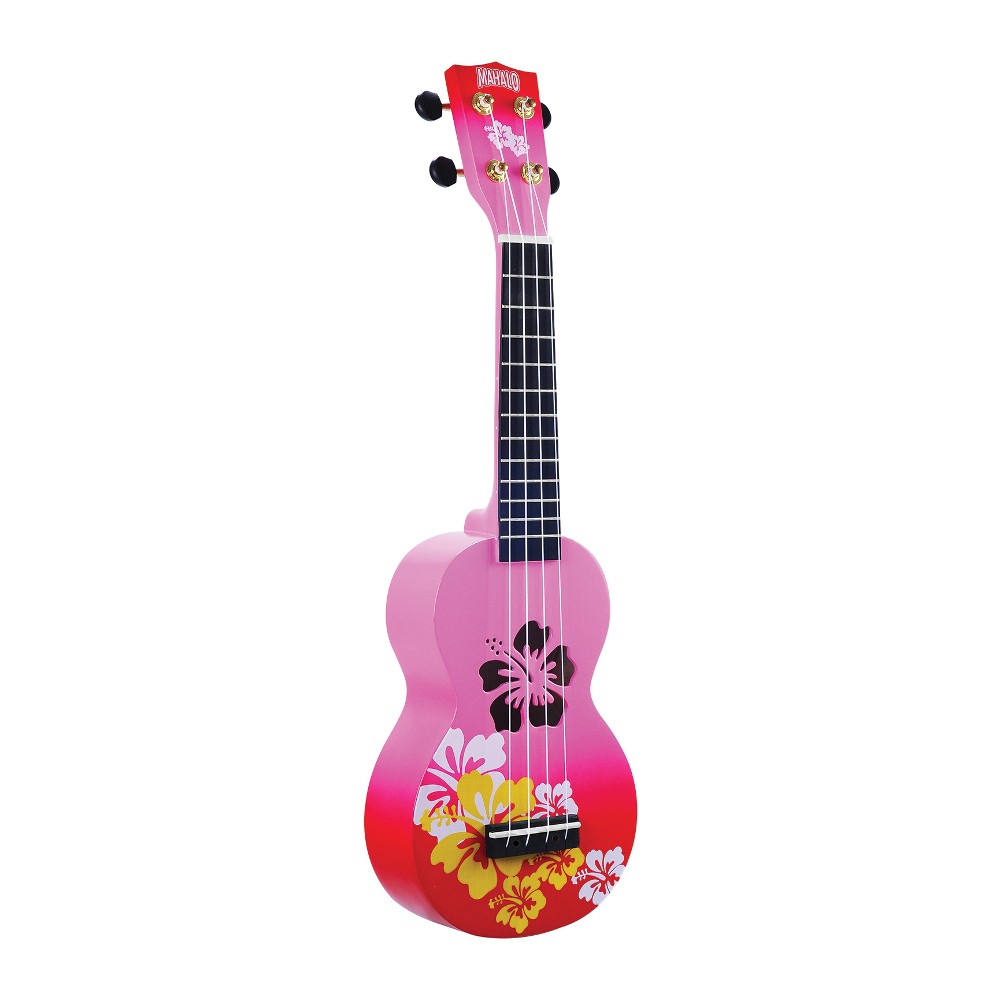 Mahalo MD1HBRDB Soprano Ukelele HIBISCUS Red Burst