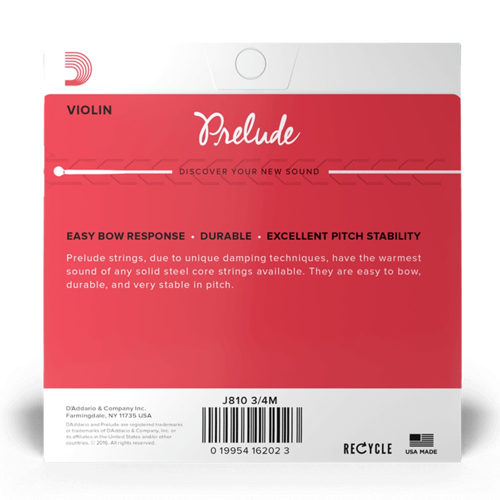 D'Addario J814 Prelude Violin G String - 4/4 Size