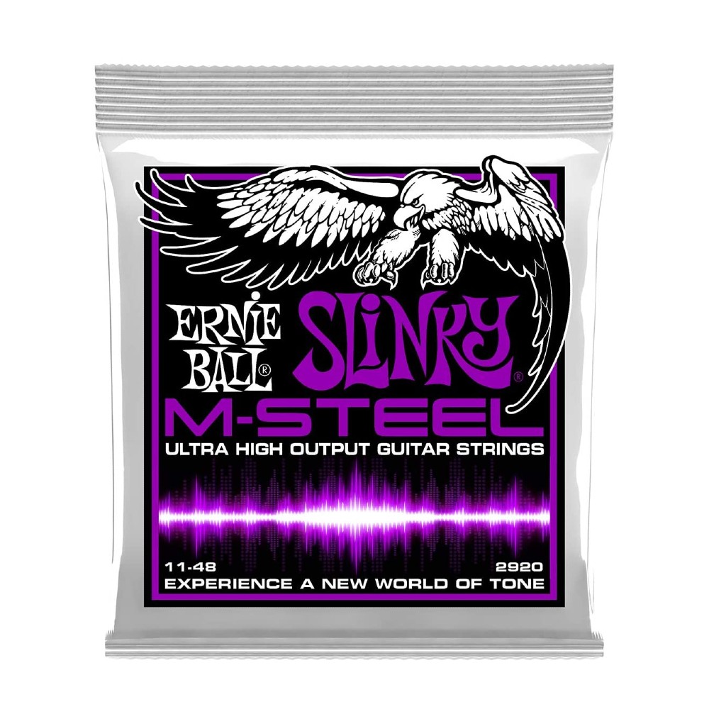 Ernie Ball 2920 Slinky M-Steel Ultra-High Output Electric Guitar Strings (11-48)