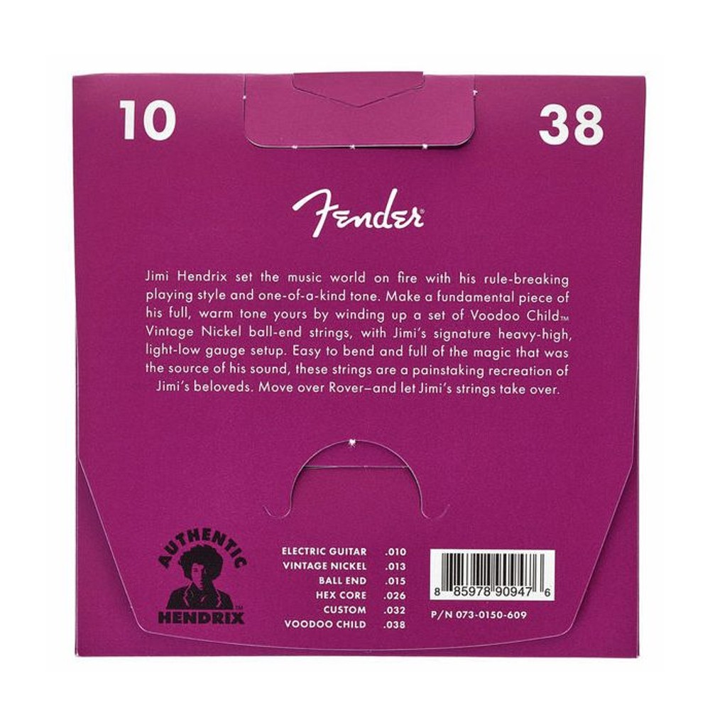 Fender Hendrix Voodoo Child Electric Guitar Strings - Vintage Nickel - Ball End (10-38) (730150609)