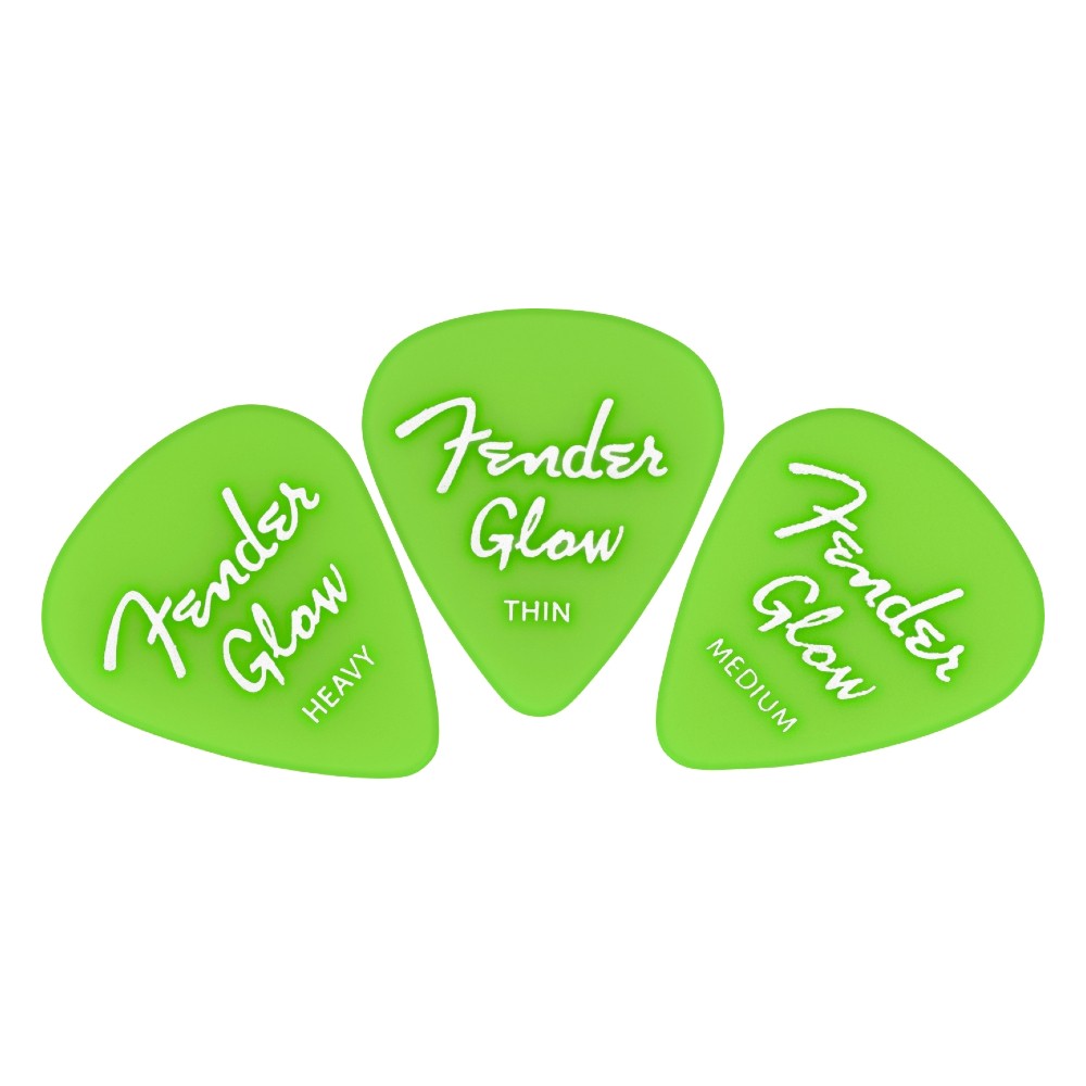 Fender Glow In The Dark 351 Guitar Picks Thin/Medium/Heavy (1980351020)