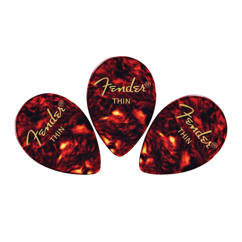 Fender 451 Shape Shell Classic Celluloid Picks - Thin (12 Pack) (1980451700)