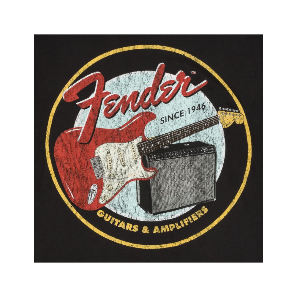 Fender 1946 Guitars & Amplifiers T-Shirt - Vintage Black - X-large (9193122606)