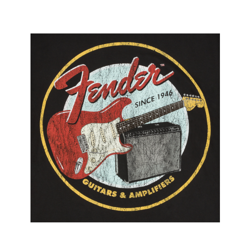 Fender 1946 Guitars & Amplifiers T-Shirt - Vintage Black - Medium (9193122406)