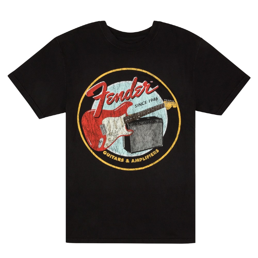 Fender 1946 Guitars & Amplifiers T-Shirt - Vintage Black - Large (9193122506)