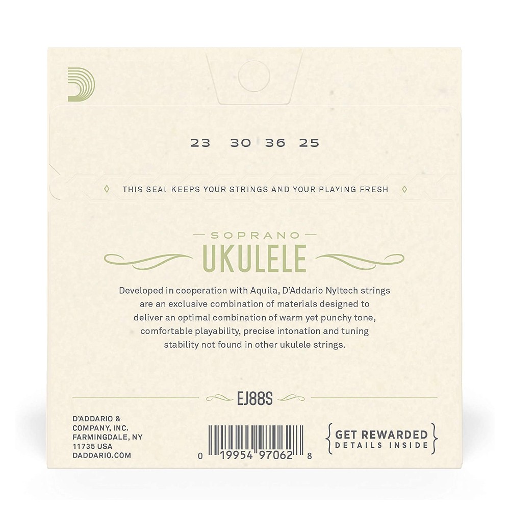 D'Addario EJ88S Nyltech Ukulele Strings