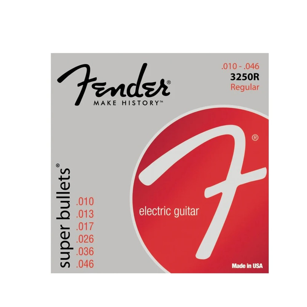 Fender 3250R Super Bullets Nickel Plated Electric Guitar Strings - Regular (10 - 46) (733250406)