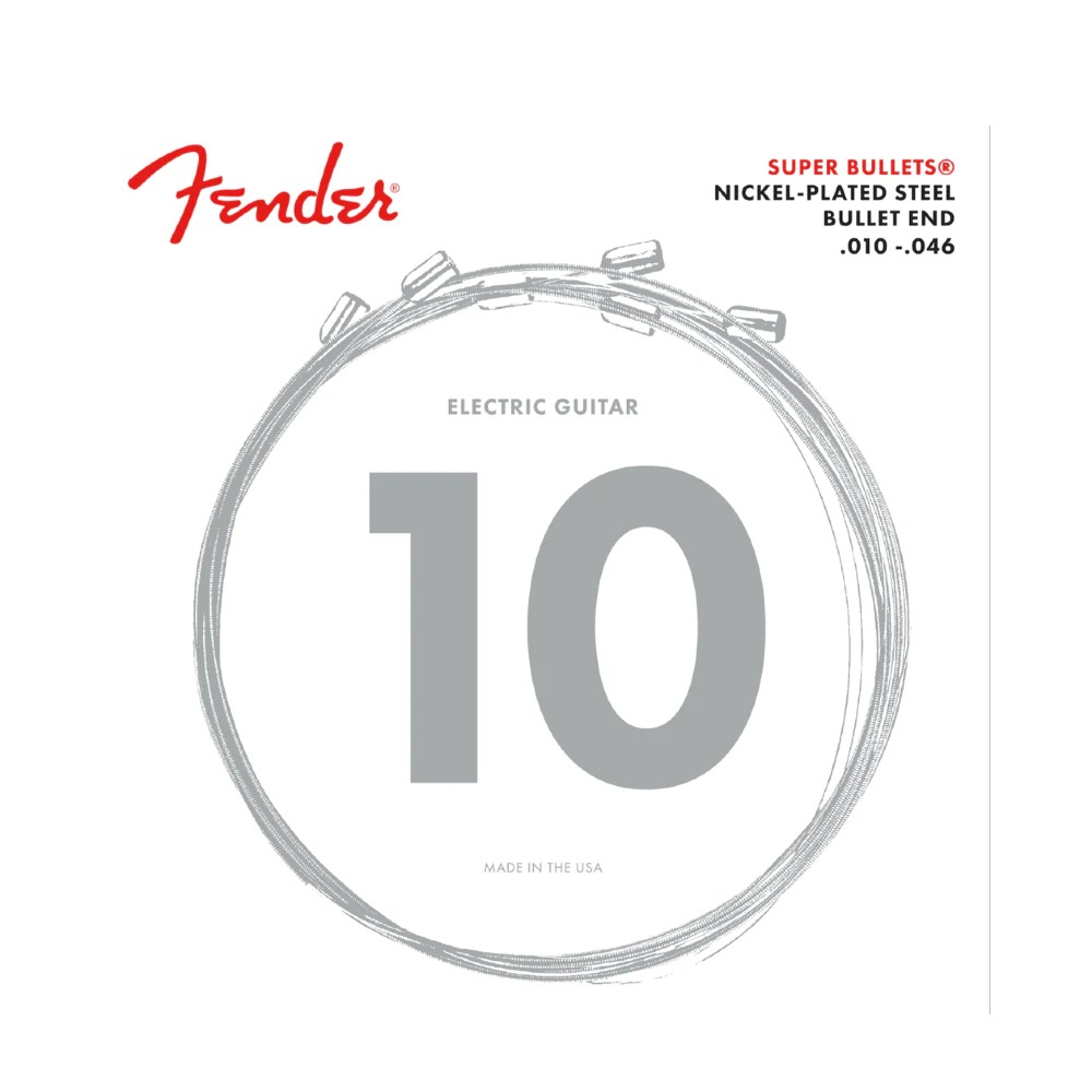 Fender 3250R Super Bullets Nickel Plated Electric Guitar Strings - Regular (10 - 46) (733250406)