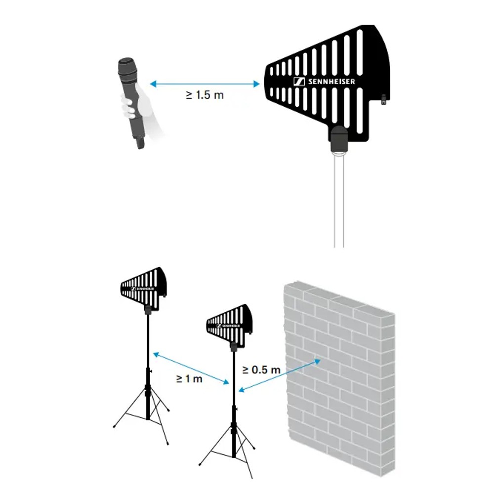 Sennheiser ADP UHF Passive Directional Antenna for EW-D Wireless Systems (470 to 1075 MHz)