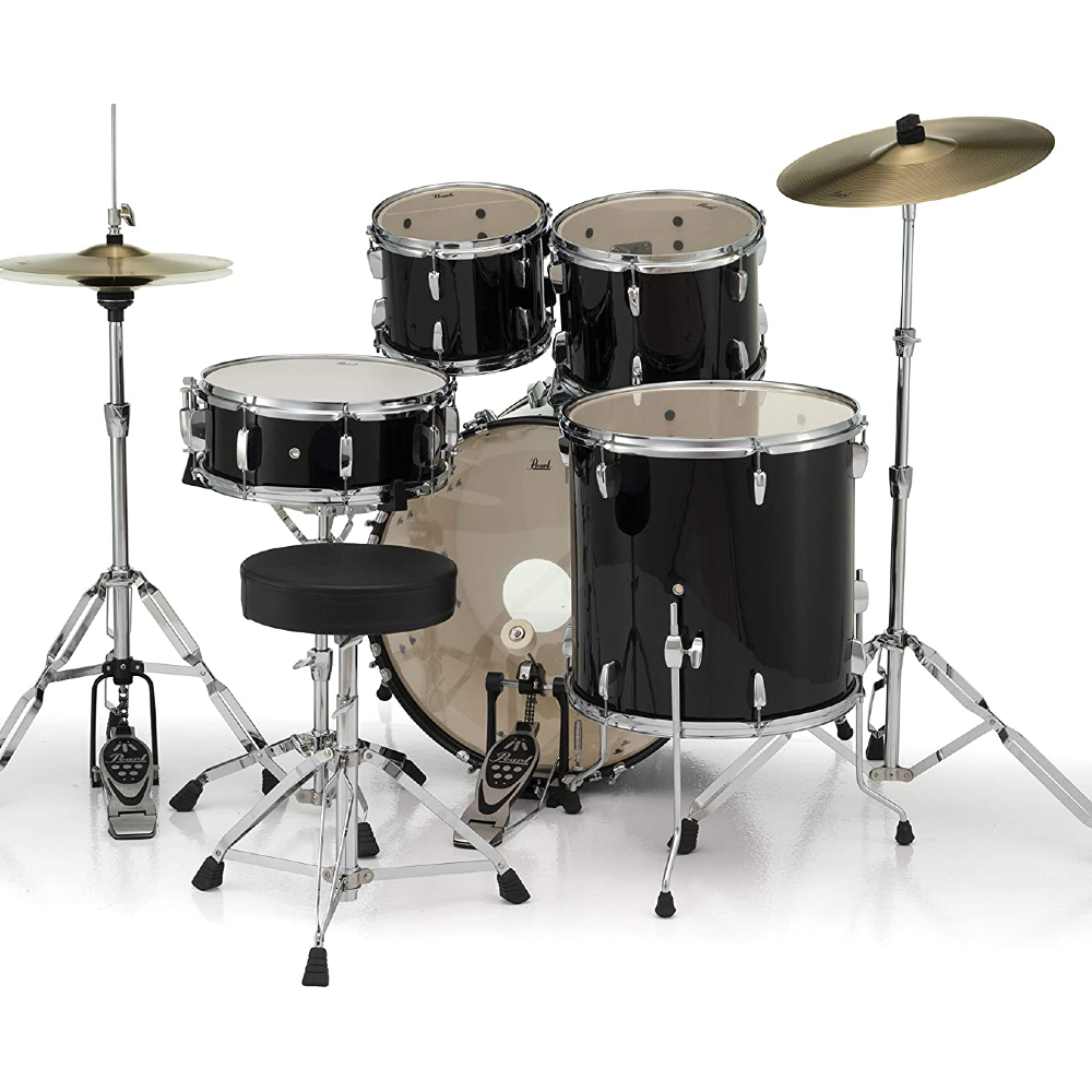 Pearl RS525SBC/C Roadshow 5 Piece Drum Set (Black) - JB Music
