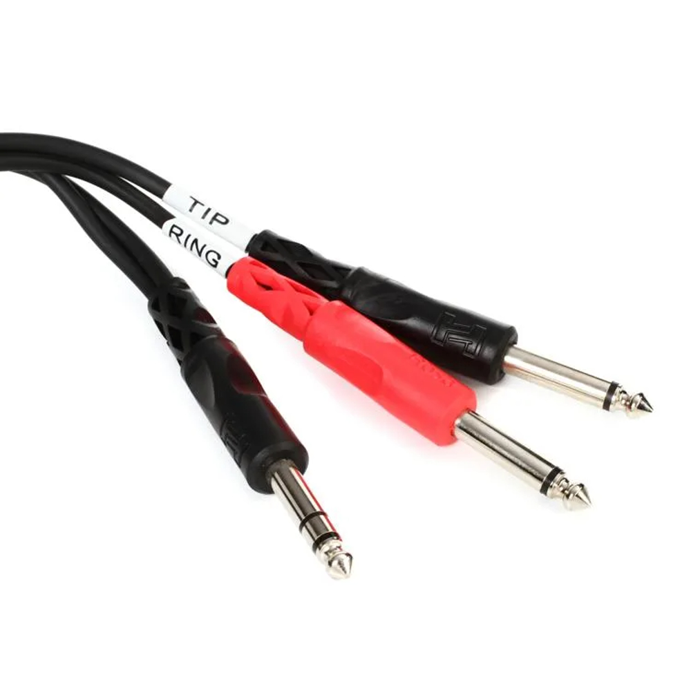 Hosa STP-201 1/4 inch TRS to Dual 1/4 inch TS Insert Cable 1m